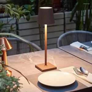 Tischlampen USB -Aluminiumlegierungsschreibtisch -Lampe LED wiederaufladbare Lichter für Bar Wohnzimmer Lesebuch Wirellos