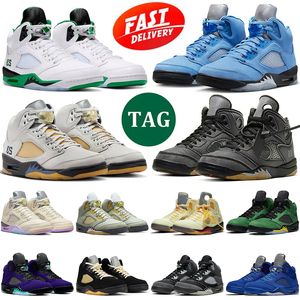 Jumpman 5 buty do koszykówki 5s unc burgundy Lucky Green Concord Racer Blue Raging Bull Fire Red Suede Jade Horizon Sail Man Trainer Tennis Tennis Shuters Dhgate