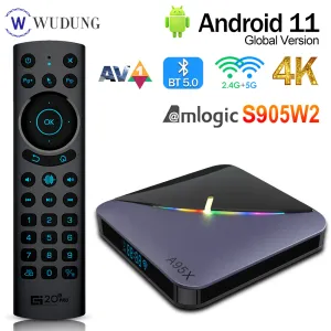 Box Android 11 A95X F3 Air II TV Box Amlogic S905W2 4G 32G 64G RGB BT5.0 2.4G 5G WiFi 4K HDR Media Player Установите верхнюю коробку VS A95XW2