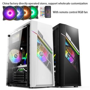 Башни Atx Tower Computer Case Case/оснащен 4 RGB -светодиодными вентиляторами, сетчатой 3D -панелью, Magnetic Dust Filter/Atx, Micro Atx