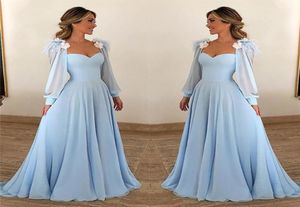 Elegant axelbandslös lång chiffon prom klänningar charmiga blommor puffhylsa prom klänningar aline festklänningar vestidos de gala8422300