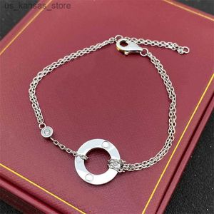 Charm Bracelets New love Chain Screw pattern Bracelets Bangle all stars diamond Titanium steel designer women men luxury jewlery gifts woman gold r Y2404166DJKSJYF