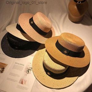 Широкие шляпы ковша Дизайнерская шляпа соломенная шляпа пчела Большой рука