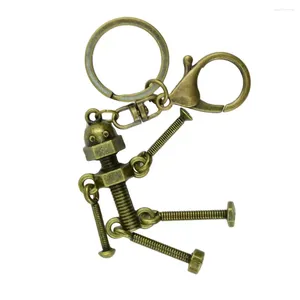 Keychains Punk Lobster Clip Robot Pendant Keychain For Key Organization
