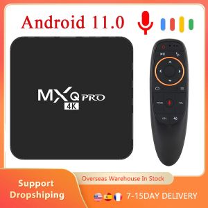 Box MXQ Pro Smart TV Box 4K HD Android 11.0セットトップボックス8GB 128GBマルチ言語2.4G WiFiメディアプレーヤーレシーバー