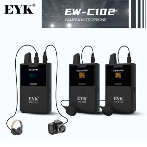 Микрофоны Eyk UHF Беспроводной лавальер микрофон в реальном времени для камеры DSLR Camcord