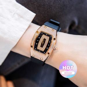 Novo pulso mecânico de alta qualidade relógios de moda feminina de diamante feminino grande mostrador grande e magníficos as dez melhores marcas de luxo designer elegante