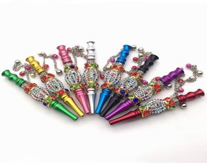 Metall Pipe Shisha Mund Tipps Shisha Rauchen Mundstücksstücke Schmuck Diamant Gute kreative Einzelhandel Ganze tragbare Skala2508596