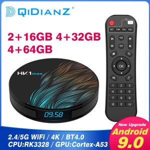 BOX HK1MAX ANDROID 9.0 SMART TV BOX 4GB RAM 64GB ROM 32GB RK3318 Android TV Smart TV Android Box vs X96 Mini H96 Max T95 X96 MINI