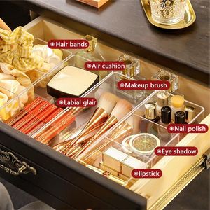 Storage Boxes Transparent Desk Drawer Organizers Acrylic Plastic Box Jewelry Makeup Organizer Cosmetic Closet Small Things