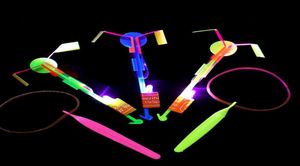 2021 LED Amazing flying arrows toys Flying Arrow Rocket Helicopter Rotating Flying Toy Party Fun Gifts DHL7592692