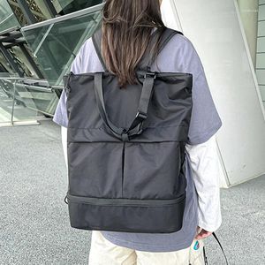 Backpack Fashion Men Waterproof Nylon Unisex Cool Large Capacity Gym Bag Travel Trend School Bags Multi-function Long Handle