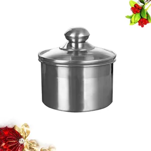 Storage Bottles 700ml Stainless Steel Tea Jar With Sealed Lid Metal Thickened Dry Tin Coffee Bean Traditional For Kitchen