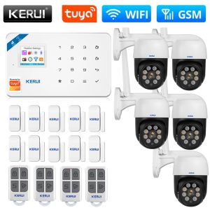 Kits KERUI Tuya Smart W181 Home Security System Burglar WIFI GSM Central Unit Alarm Panel Smart Life APP Control Motion