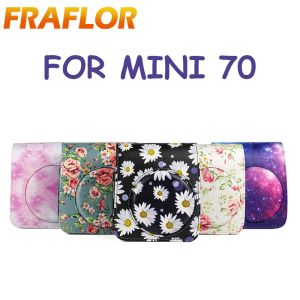 Câmeras para polaroid fujifilm Instax Mini 70 Flor Starry Night Câmera bolsa com alça de ombro PU POUCH POUCH Protetor