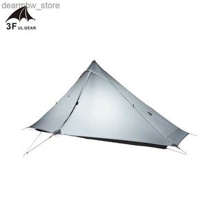 テントとシェルター3F UL GEAR LANSHAN 1 PRO TENT OUTDOOR 1人ウルトラライトキャンプテント3シーズンプロフェッショナル20D Silnylon Rodless Tent L48