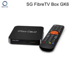 Box 2022 IFIBRE Cloud GK6 Singapore Fiber TV Box Quad Core 4G 32G Android 9.0 Amlogic S905x3 BT5.1 Dual WiFi Media Player
