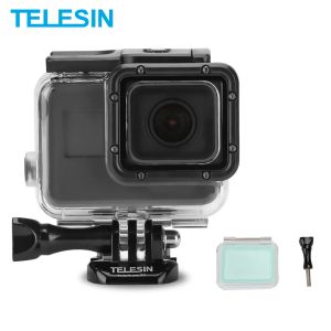 Cameras TELESIN 45M Underwater Housing Case Waterproof With Screen Touchable Cover for GoPro Hero 8 Black Camera Accessories