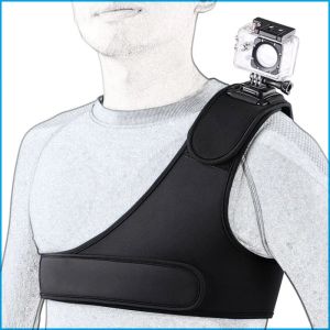 Anslutningar axelbandmonterad sele enkel bröstband stöder bälte för GoPro Hero 10 9 8 7 6 5 4 3 2 1 Yi Osmo Insta360 Action Camera