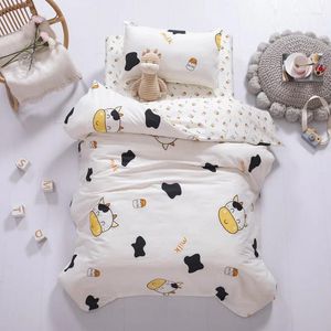 Bettwäsche -Sets 3pcs/Set Kindergärtner Quilt Cartoon Kinderzimmer Set Baby Krippenabdeckungsbettblätter ohne Füllen weich