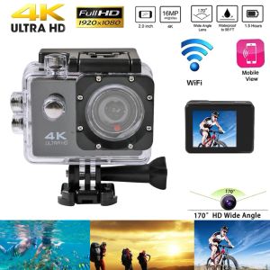 カメラ12MP WiFiアクションカメラ4K 25FPS ULTRA HD 170D GO Waterproof Pro Sport DV Helmet Digital Motion Video Recording Camera Sport Cam