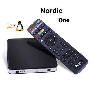 Box Best Nordic One Smart TV Box TVIP 605 Linux OS Amlogic S905X Dual Wi -Fi Scandinavia 4K SET Top Box