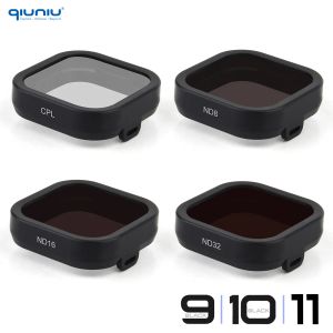 Камеры Qiuniu Cpl nd Фильтр для GoPro Hero 9 10 11 Black ND32 ND16 ND8 Фильтры устанавливают коррекцию цвета для аксессуаров Go Pro Pro