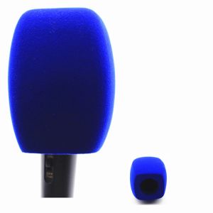 Tillbehör Flocked Mic Foam Windscreens Handhold Microphone Sponge täcker vindrutor för TV -intervjumikrofoner