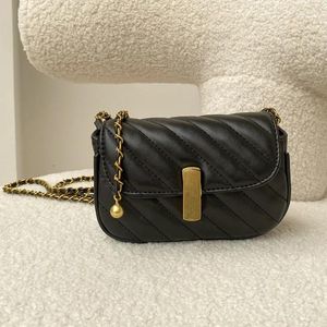 Shoulder Bags Women Leather Lingge Chain Bag Simple Fashion Large Capacity Female Messenger Purse Ladies Single Wallet Cartera Mujer