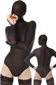 Black Spandex Silk Women039s Costumi da catsuiti Sexy Women Short Bodyuit Costume Halloween Fancy Dress Abito Suit di cosplay M3015043590