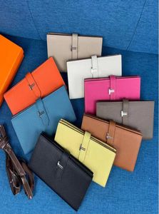 7a hochwertige Mode Frauen Clutch Wallet Togo Cowhide Leder Brieftasche Single Reißverschluss Brieftaschen Lady Ladies Long klassischer Geldbörse Wit4931998