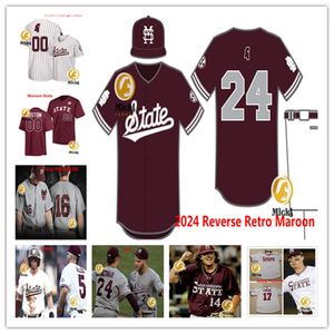 Mississippi State Bulldogs Baseball Jersey Colton Ledbetter Hunter Hines Amani Larry Slate Alford Bryce Chance Luke Hancock Custom zszyte koszulki MSU