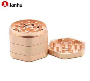 Selling Hexagon Herb Grinder 4 Parts Zinc Metal Custom Logo Smoking Tobacco9568093