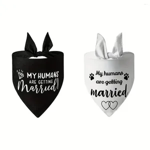 Dog Apparel 2pcs Engagement Gift My Humans Are Getting Married Bandana Wedding Po Prop Pet Scarf Announcement P