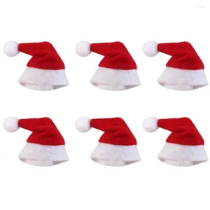 Dekoracja imprezy 30pcs Mini Christmas Hat Santa Claus Xmas Lollipop Wedding Gift Creative Caps Tree Ornament Decor