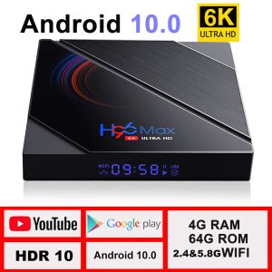 Box TV Box Android 10 4G 64GB 6K Android TV Box H96 Max H616 Smart TV Box Lemfo 2.4G 5.8G WiFi Google Voice Set Top Box H96Max