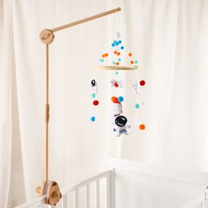 Rattle Toy 012 Months Wooden Mobile On The Bed born Music Box Bell Hanging Toys Holder Bracket Infant Crib Boy 240408