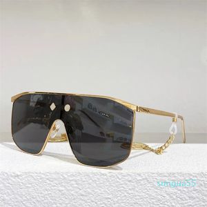 Goldene Maske Sonnenbrille Herren Luxus architektonische Blume Gravierte Textur Metallarme Britisch