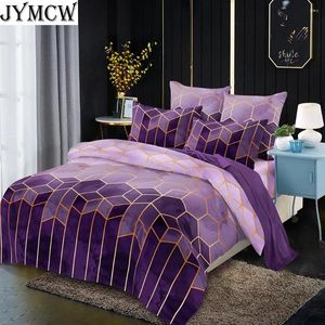 Bedding Sets Set Nordic Geometric Gold-plated Plaid Duvet Cover And Pillowcase Double Large Extra (no Sheets)