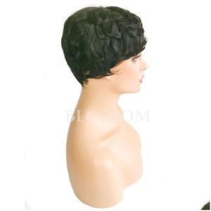Human Hair Headless wig Charming short curly Bob cut with baby gumless Brazilian lace hair