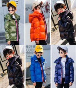 2020 Warm Kids Kids Donw Nylon Jacket Designer Boy Girl Girl Zipper Firro Firro de Inverno de Inverno Capuz Outwear Down Coat4080010