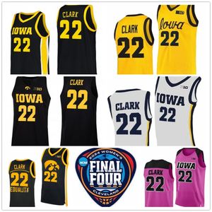 2024 Final Four Women Basketball Maglie da basket Iowa Hawkeyes 22 Caitlin Clark 3 Sydney Affolter 45 Hannah Stuelke 20 Kate Martin 24 Gabbie Marshall O'Grady Feuerbach