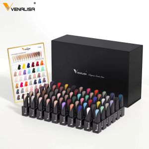 ゲル15ml VIPキットvenalisaネイルジェルポリッシュガラスボトルトップゼリーカラーゴージャスな色フルカバージェルワニス色素