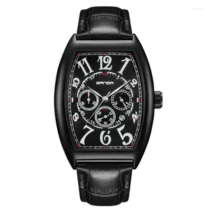 Armbanduhren hochwertiges Modedesign Herren Mechanical Watch Black Oval Dial Casual Style Business Water of Washerding