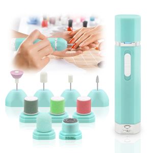 Borrar uppskala 9 i 1 manikyr kombination nagel trimning kit elektrisk salong shaper pedicure polsk verktyg nytt multifunktionell nagelkonst