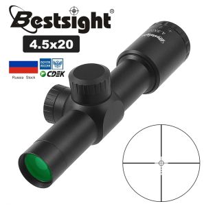 Optics Bestsight 4.5x20 Compact Scopes Ar15 Hunting Rifle Scope P4 Glass Etched Reticle Riflescope for Hunting Sight