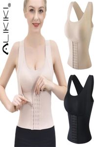 Kvinnor Shapewear Padded Tummy Control Tank Top Corset Slimming Camisole Mantel Body Shaper Bra Posture Corrector Compression Vest 24570906