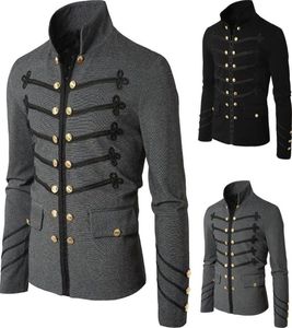 Herrenjacken Mantel massiver Mittelalter Bekleidungsmann Purim Victorian Gothic Style Jacke Reißverschluss Christian Medieval Knight Y1861897