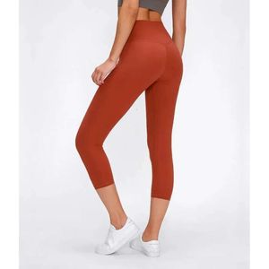 Lu Pant ausrichten Frauen Leggings Fitnessstudio Fiess Sport Womens Clothing Outdoor Jogging Heben Sie die Hüften elastische Kraft Skinny Hosen Yoga Gry Workout R.