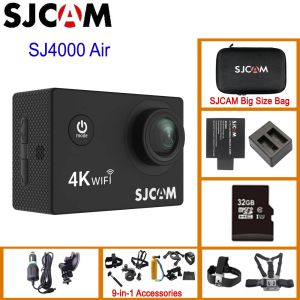 Cameras SJCAM SJ4000 AIR 4K 30fps Action Camera Full HD Allwinner Chipset 4K WiFi Sport DV 2.0" Mini Helmet Camera Waterproof Sports DV